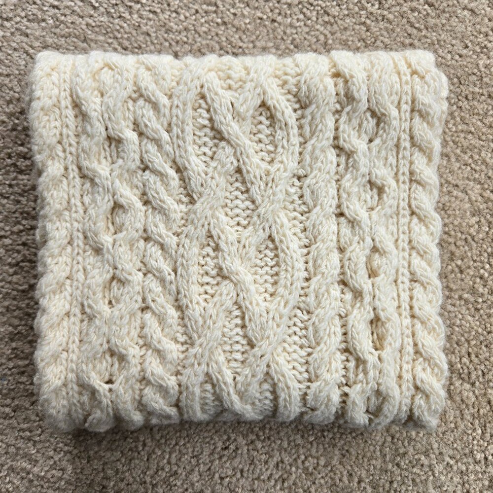Aran Sweater Market Wool Cashmere Cable Scarf Thick